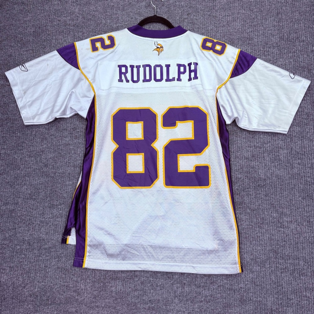 Reebok NFL Minnesota Vikings Kyle Rudolph 82 Jersey Mens Medium White